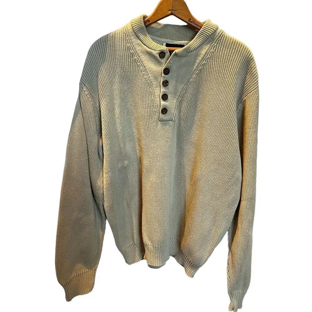 Guide Series Men's Cotton Sweater Size XLT Tan